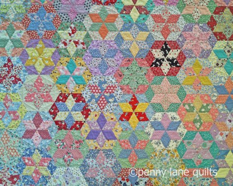 English paper pieced star quilt by Marla Varner, penny lane quilts