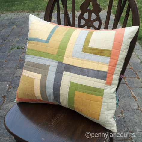 pillow made from hand dyed fabrics